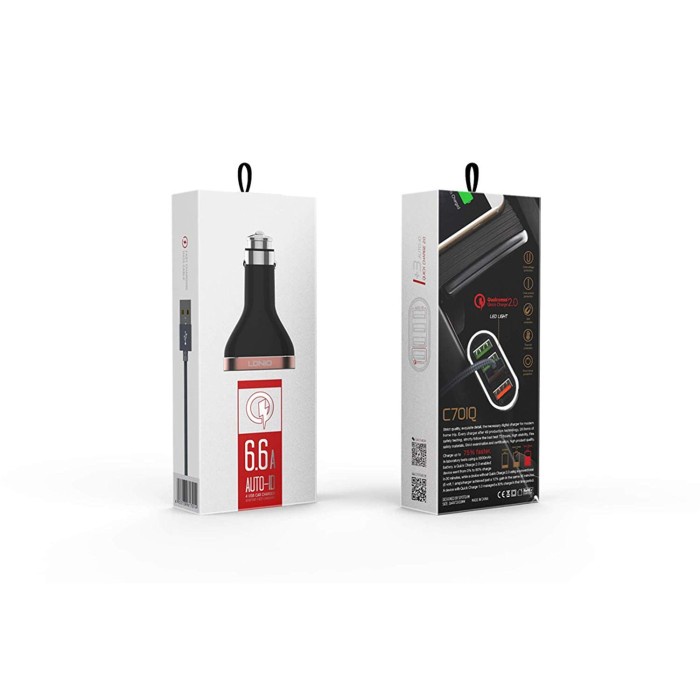 ที่ชาร์จแบตในรถ ที่ชาร์จแบตในรถ LDNIO C701Q 4 Port Fast Charging คุณภาพดี S3N0 ทนทาน ล่าสุด ทันสมัย 