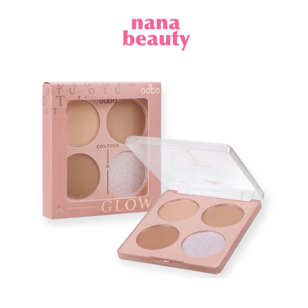 #OD1303 พาเลท คอนทัวร์ แอนด์ โกลว โอดีบีโอ Odbo Contour & Glow Palette