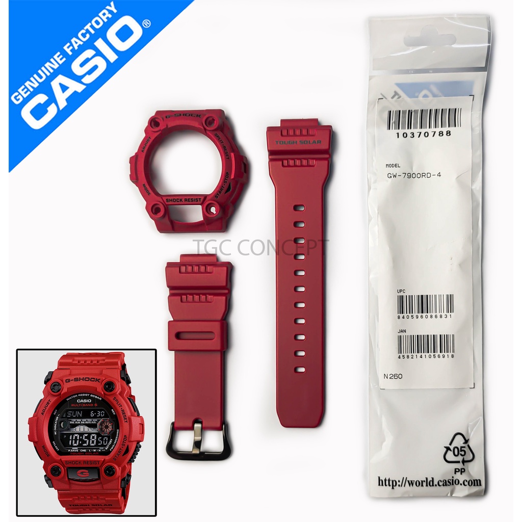 BAND BEZEL REPLACEMENT PART สําหรับ WATCH G-SHOCK GW-7900RD-4 GW7900RD-4 GW-7900 G-7900 GW-7900B GW-