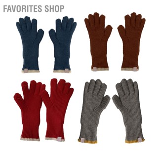 Favorites Shop Winter Gloves Retro Style Finger Exposed Threaded Wrist Opening Acrylic Comfortable Warm Student Knitted for Outdoor