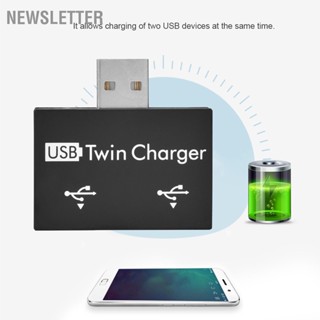 Hub USB2.0 Male to 2-Port USB Twin Charger Splitter Adapter Converter Kit