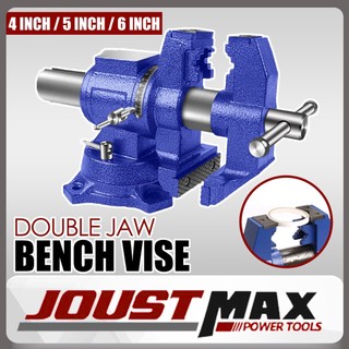 4" / 5" / 6" Swivel Base Bench Vise Heavy Duty Multi-Purpose Bench Vise Swivel Double Jaw Clamping Tool