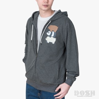 DOSH UNISEX JACKET HOOD WE BARE BEARS เสื้อแจ็คเก็ตฮู้ด  DBBMJ5055-GY