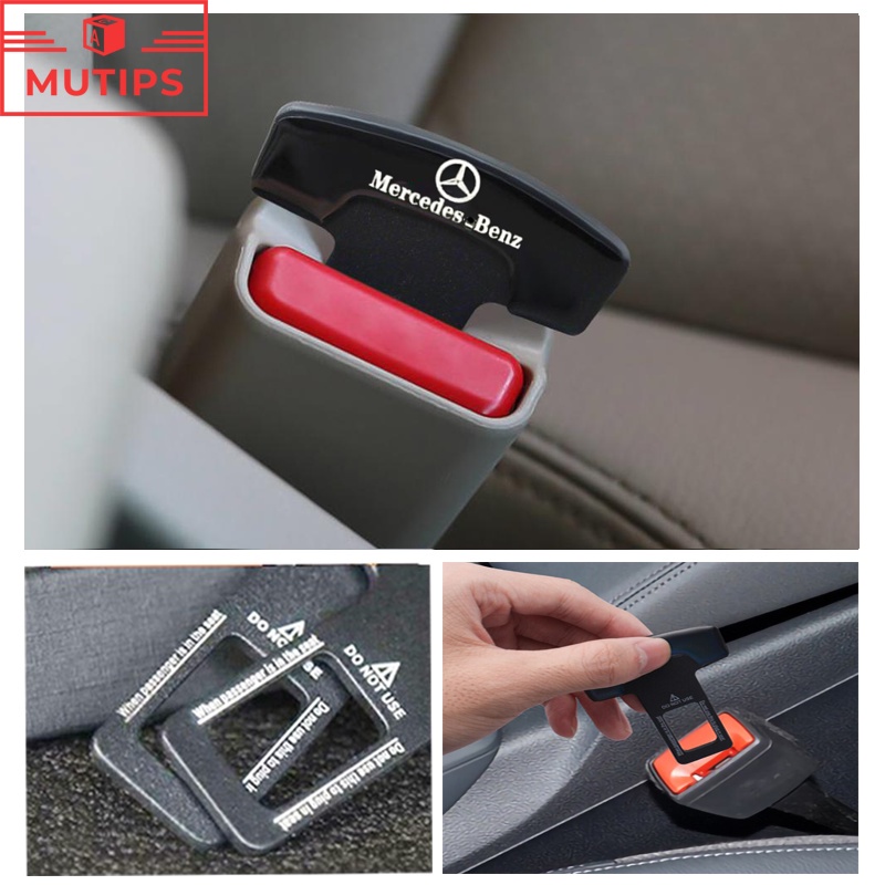 Mercedes-benz 1/2 ชิ้น โลหะ หัวเข็มขัดนิรภัยรถ หัวเสียบตัดเสียงเตือน หัวเสียบตัดเสียง อุปกรณ์เสริม W212 W204 W220 W206 W124 W213 W207 W211 W205 W218 W222