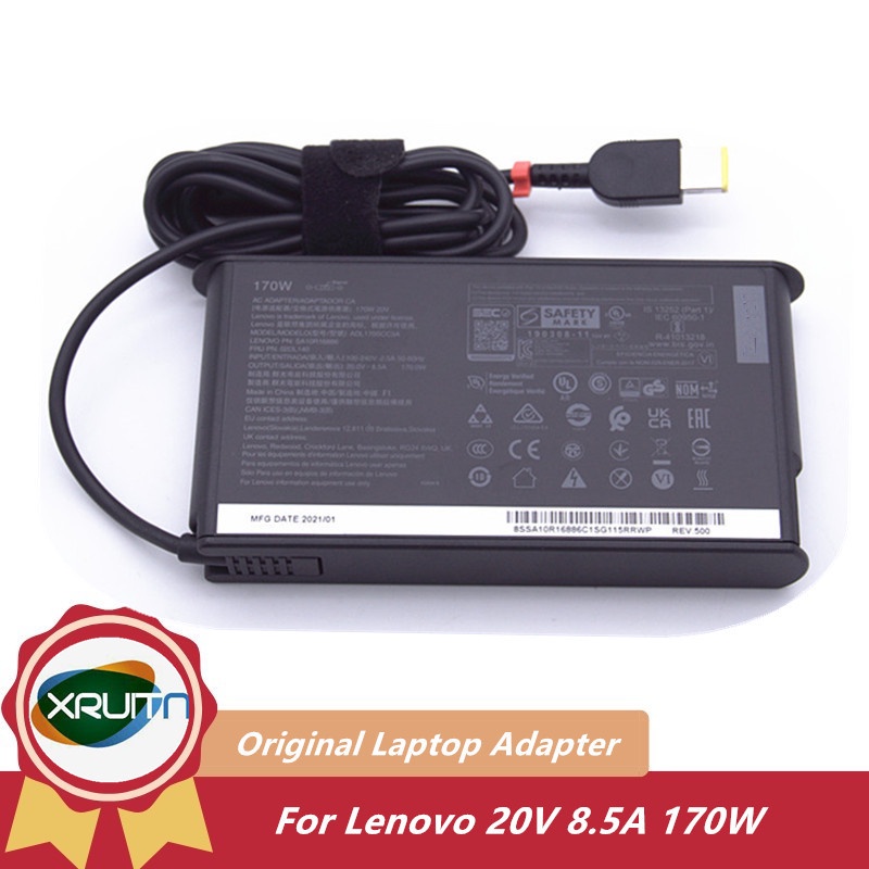 Lenovo 20V 8.5A 170W Slim Power AC Adapter Charger ADL170NLC3A ADL170SDC3A สําหรับ Lenovo Thinkpad W