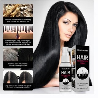 West Month hair restoration spray สเปรย์บำรุงเส้นผมปิดผมขาว