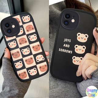 เคสโทรศัพท์ Oval Big Eye Soft สำหรับ VIVO Y16 Y22 Y22S Y55 Y75 Y33S Y21S Y21A Y21 Y33T Y21T Y53S Y51 Y51A Y31 Y15S Y15A Y30 Y50 Y30i Y20 Y20i Y12S Y12A Y20s G Motif หมีการ์ตูนน่ารัก