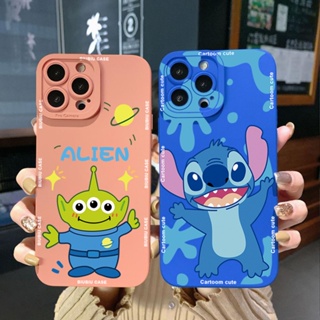 เคสโทรศัพท์มือถือ ขอบสี่เหลี่ยม ลายเอเลี่ยน Stitch น่ารัก สําหรับ OPPO Reno7 4G Reno6 Reno8 Z 5G Reno5 F Reno2 F Reno3 Reno4 A17 A17K A77S A57S