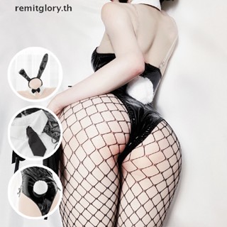 Remitglory ชุดจั๊มสูทหนังเทียม ลายกระต่าย เซ็กซี่ สําหรับผู้หญิง TH