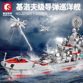 ProudNada Toys ตัวต่อ ทหาร เรือลาดตระเวน เรือรบ S SEMBO BLOCK SURVIVAL WARFARE KIROV 689 PCS 207205