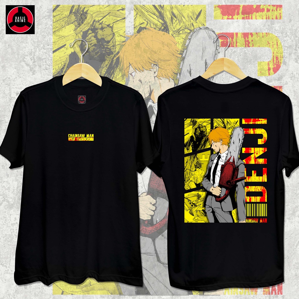เสือยืดผู้ชาย Chainsaw Man - Denji Chainsaw Anime Shirt Classic t shirt Cotton Shirt For Man Womanเส