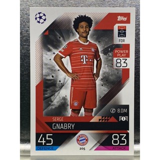 Serge Gnabry การ์ดนักฟุตบอล 22/23 การ์ดสะสม FC Bayern Munchen การ์ดนักเตะ บาเยิร์น มิวนิค มิวนิก