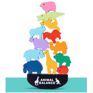 ลดพิเศษ!!! ของเล่นฝึกสมอง Animal balance game montessori ของเล่นเด็ก บล็อคตัวต่อ ของเล่นเสริมพัฒนาการ building blocks