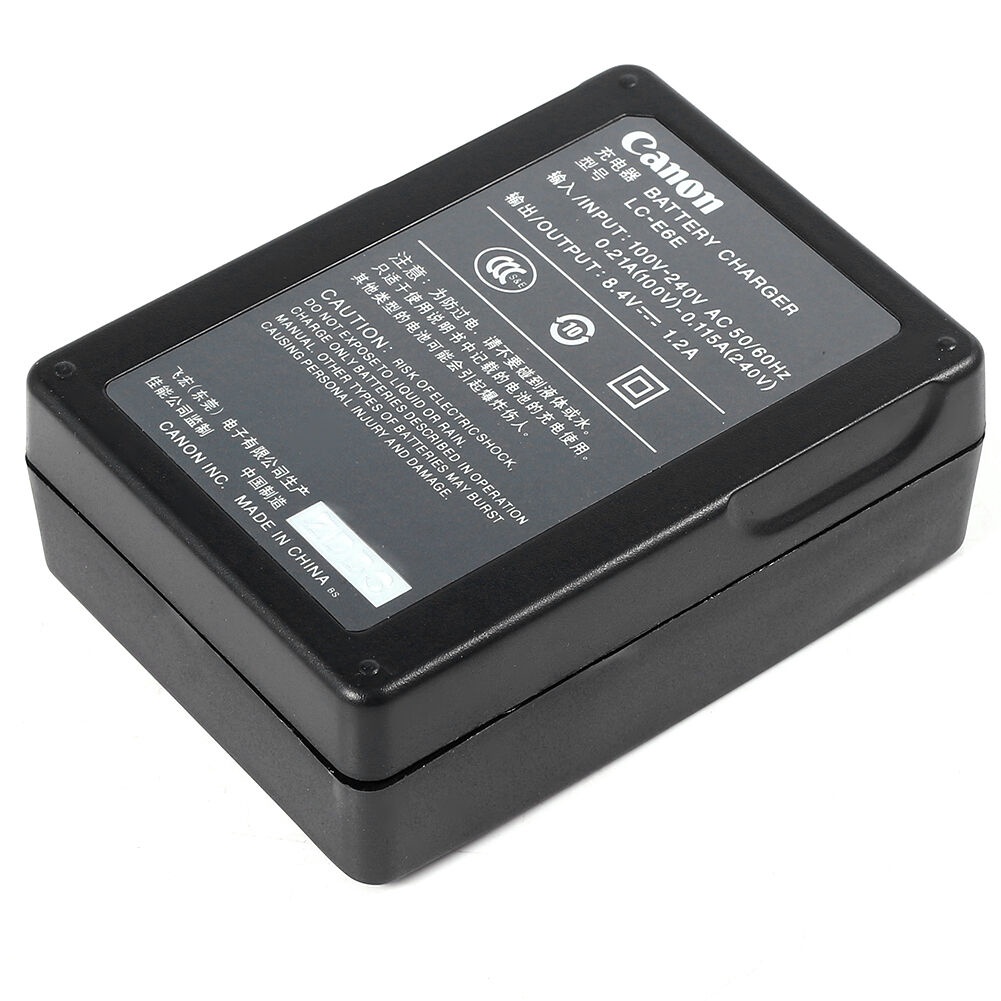Lc-e6e ที่ชาร์จแบตเตอรี่ สําหรับ Canon LP-E6 EOS 7D 60D 6D 70D 5D2 5D3 5D
