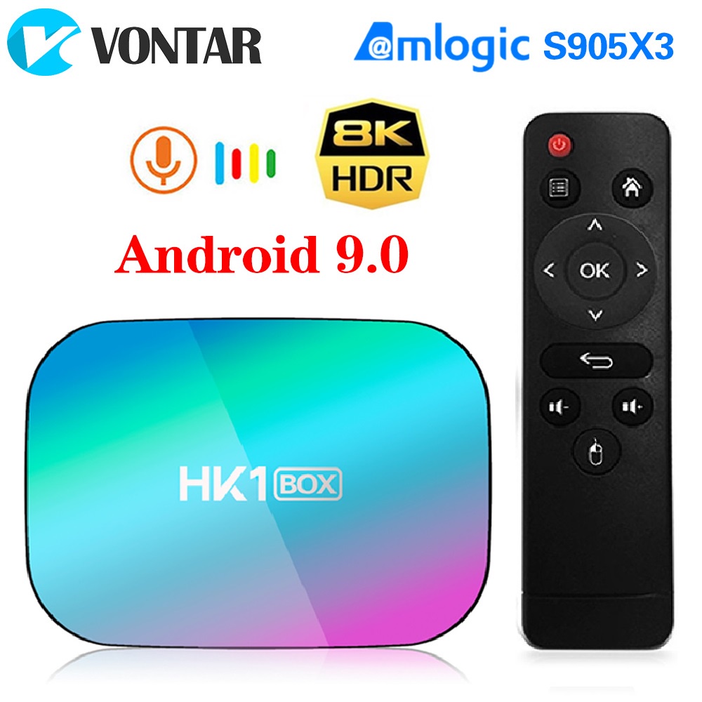 BVONTAR HK1 BOX 8K 4GB 128GB TV Box Android 9 Amlogic S905X3 Android 9.