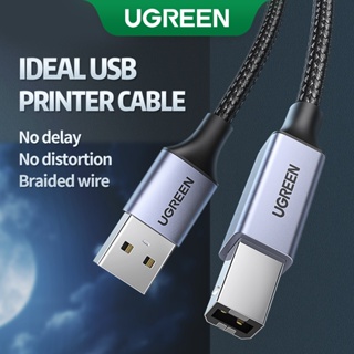 Ugreen สายเคเบิลเครื่องพิมพ์ USB Type B ตัวผู้ เป็น A ตัวผู้ USB 2.0 สําหรับเครื่องพิมพ์ฉลาก Canon Epson HP ZJiang DAC USB