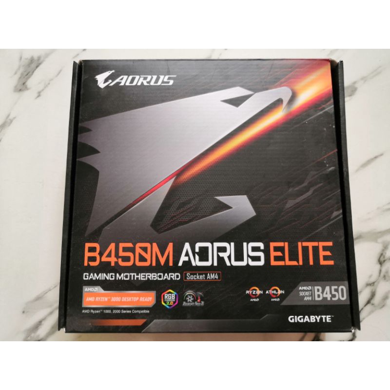 Mainboard B450m Aorus elite เมนบอร์ด mini atx มือสอง
