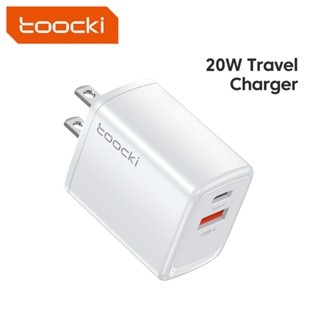 Toocki พอร์ตคู่ QC3.0 ชาร์จ USB อย่างรวดเร็ว PD 20W USB C Type C อะแดปเตอร์ชาร์จ หัวชาร์จ ขนาดเล็ก