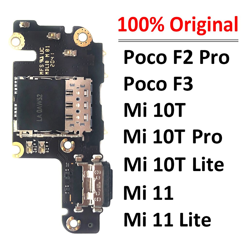 ของแท้ บอร์ดเชื่อมต่อสายชาร์จไมโครโฟน USB สําหรับ Xiaomi Mi F2 Pro Poco F3 11 10T Mi10T Pro Lite