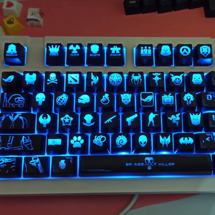 1 ชิ้น Backlit Keycap ABS Keycap CSGO/ROG/DOTA 2 เกมส่วนบุคคลปุ่มสําหรับคีย์บอร์ด Keycap
