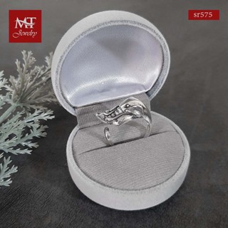 MT แหวนเงินแท้ รูปช้าง งานรมดำ ไซส์: 53, 55, 57 Solid 925 Sterling Silver Ring (sr575) MT Jewelry มณีธารา