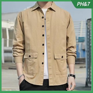 เสื้อเชิ้ตแขนยาว แฟชั่นฮาราจูกุ สไตล์ญี่ปุ่น สําหรับผู้ชาย
