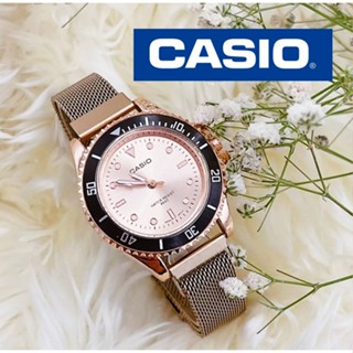 ฟรีกล่อง นาฬิกาแฟชั่น นาฬิกาข้อมือcasio สายแม่เหล็ก ขนาดปัด35มม นาฬิกาcasio คาสิโอ้ผู้หญิง สีพิ้ง/สีเงิน ใส่ทำงาน RC638