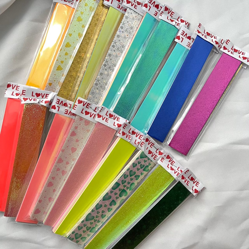 กระดาษพับหัวใจ 50 แผ่น (ซื้อ 10 แถม 1) กระดาษหัวใจ หัวใจ มีหลายลาย