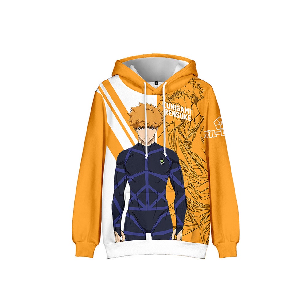 hoodie โคสเพลย์ Rensuke Kunigami Blue Lock สำหรับทุกเพศ