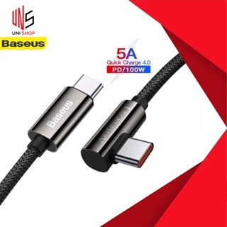 🔥ถูก/แท้🔥Baseus สายชาร์จเล่นเกมส์ USB-C PD 5A 100W QC4.0 สายถัก ชาร์จเร็ว Type-C to Type C For iPad Pro Ipad air 4