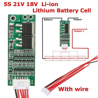 ขายดี บอร์ดป้องกันที่ชาร์จแบตเตอรี่ลิเธียม 15A 5S BMS 18650