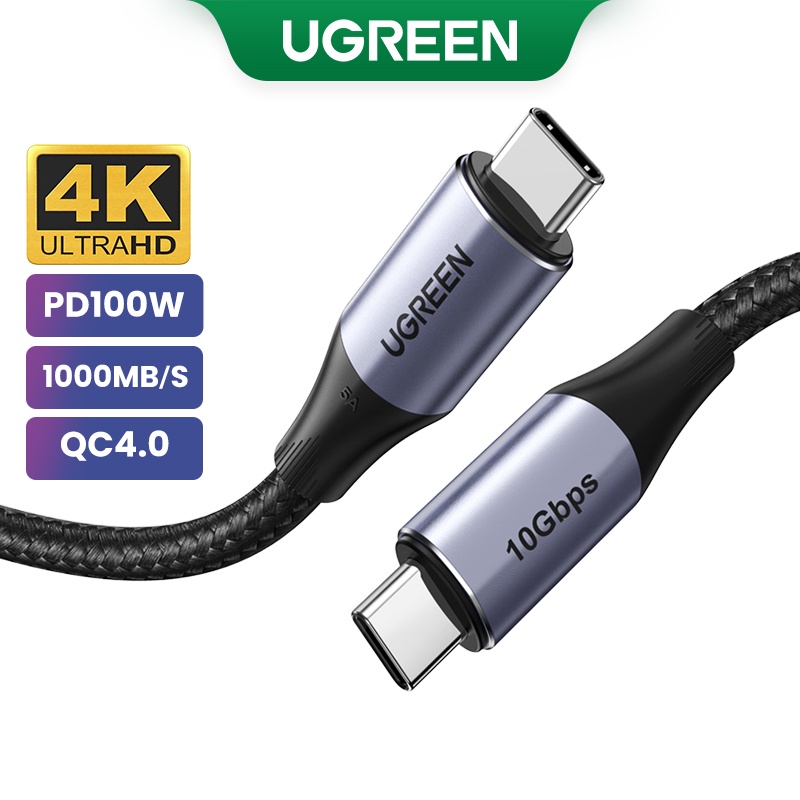 Ugreen อะแดปเตอร์แปลงสายเคเบิ้ล USB C PD 100W QC 4.0 ชาร์จเร็ว สําหรับ Samsung Galaxy S9 compatible 
