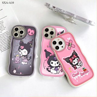 Samsung Galaxy A10 A10S A11 A12 A13 A14 A21S A51 4G 5G เคสซัมซุง สำหรับ Case Cartoon Lovely Kuromi With Holder เคส เคสโทรศัพท์ เคสมือถือ Shockproof Casing Full Back Cover Soft Cases Protective Shell