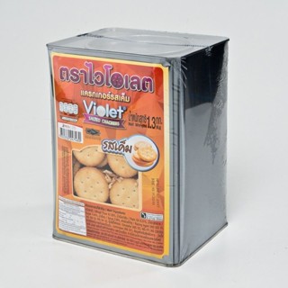 Saltedkg กิโลกรัมบิสกิตแครกเกอร์รสเค็ม1.3คุกกี้ และแครกเกอร์VioletCrackerSalted 1.3kg