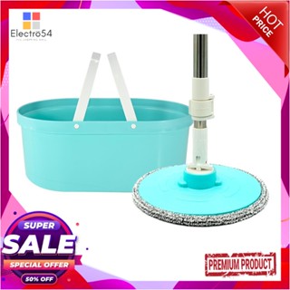 SPIN ชุดอุปกรณ์ถังปั่นพร้อมไม้ม็อบ FARCENT FLAT SPIN DUO ACTION สีเขียวSPIN BUCKET MOP SET FARCENT FLAT SPIN DUO ACTION