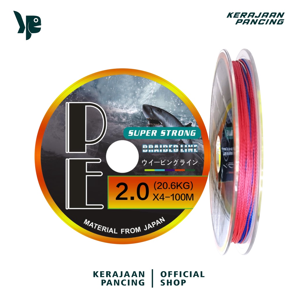 FISHING KINGDOM - สายตกปลา PE ที่แข็งแกร่งเป็นพิเศษ สีสันสดใส สายตกปลาป้องกันการม้วนงอที่แข็งแกร่งเป