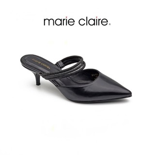 Bata บาจา ยี่ห้อ Marie Claire รองเท้าส้นสูง แบบสวม รองเท้าส้นเข็ม รองเท้าแฟชั่น สำหรับผู้หญิง รุ่น Laurette สีดำ 6706296