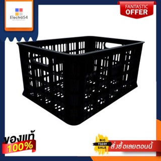 ลังโปร่งทรงเตี้ย พร้อมหูจับ KASSA HOME รุ่น STW-DD สีดำLow-shaped crate with handles  model STW-DD black