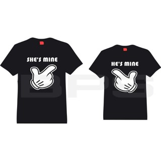 SOLD PER PIECE Couple Shirt: Shes Mine / Hes Mine Tshirt for Men Women Cotton Casual Comfortable_02