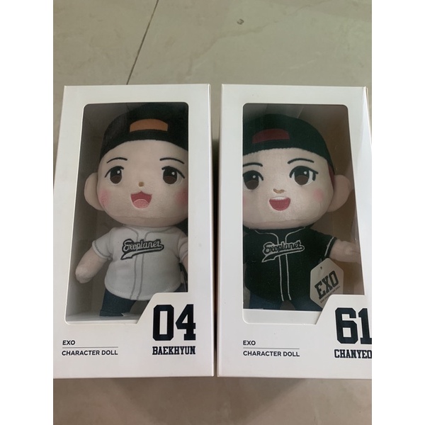 exo character doll official ตุ๊กตา baekhyun chanyeol แบคฮยอน ชานยอล
