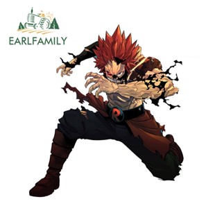 Earlfamily สติกเกอร์กันน้ํา กันรอยขีดข่วน ลาย My Hero Academia ขนาด 13 ซม. x 12.3 ซม. สําหรับติดตกแต่งกระจกรถยนต์ รถจักรยานยนต์