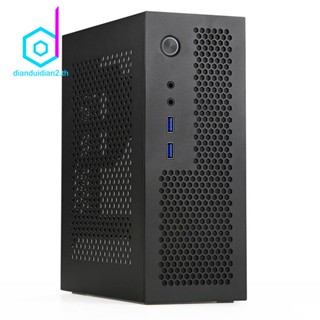 A09 HTPC เคสคอมพิวเตอร์ Mini ITX Gaming PC Chassis Desktop Chassis USB3.0 Computer Case Home Computer Case สีดํา