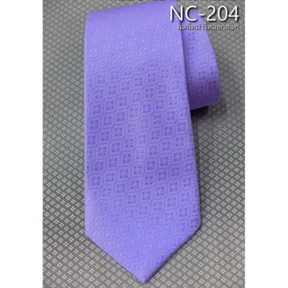 เน็คไทล์ผ้าไหมยกดอก สีม่วง รหัส NC-204