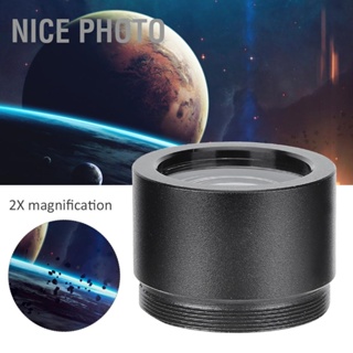 Nice photo Datyson 2X Eyepiece End Magnification Lens อุปกรณ์เสริมกล้องโทรทรรศน์ดาราศาสตร์สีดำ