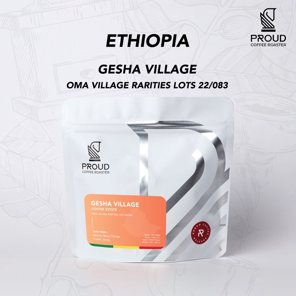 เมล็ดกาแฟ คั่วอ่อน Ethiopia Gesha Village Lot 22/083 (100 g)