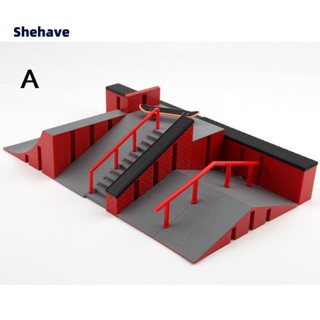 Shehave Fingerboard Ramp สเก็ตบอร์ดนิ้วมือ ขนาดเล็ก พร้อมอุปกรณ์เสริม สําหรับวัยรุ่น และสเก็ตบอร์ด