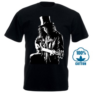 เสื้อยืด พิมพ์ลาย Slash Guns N Roses Iconic Rock Fitness สีดํา สําหรับผู้ชาย และผู้หญิง