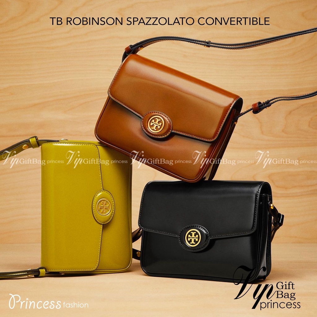 TORY BURCH ROBINSON SPAZZOLATO CONVERTIBLE SHOULDER BAG คอลเลคชั่นใหม่ สวยก่อนใคร ในราคาสุดคุ้ม! กับ