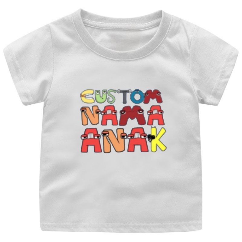 Custom Childrens NAME ALPHABET Lore.Shirt Tops For Girls/Boys 1-12 Years/Adult SERIES NAME