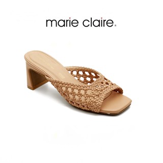 Bata บาจา ยี่ห้อ Marie Claire รองเท้าส้นสูงแบบมีส้น รองเท้าเสริมส้นแบบสวม สูง 2.5 นิ้ว สำหรับผู้หญิง รุ่น MULLIYA สีเบจ 6705283